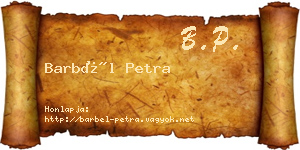 Barbél Petra névjegykártya